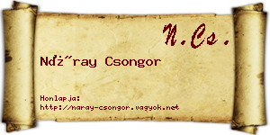 Náray Csongor névjegykártya