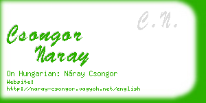 csongor naray business card